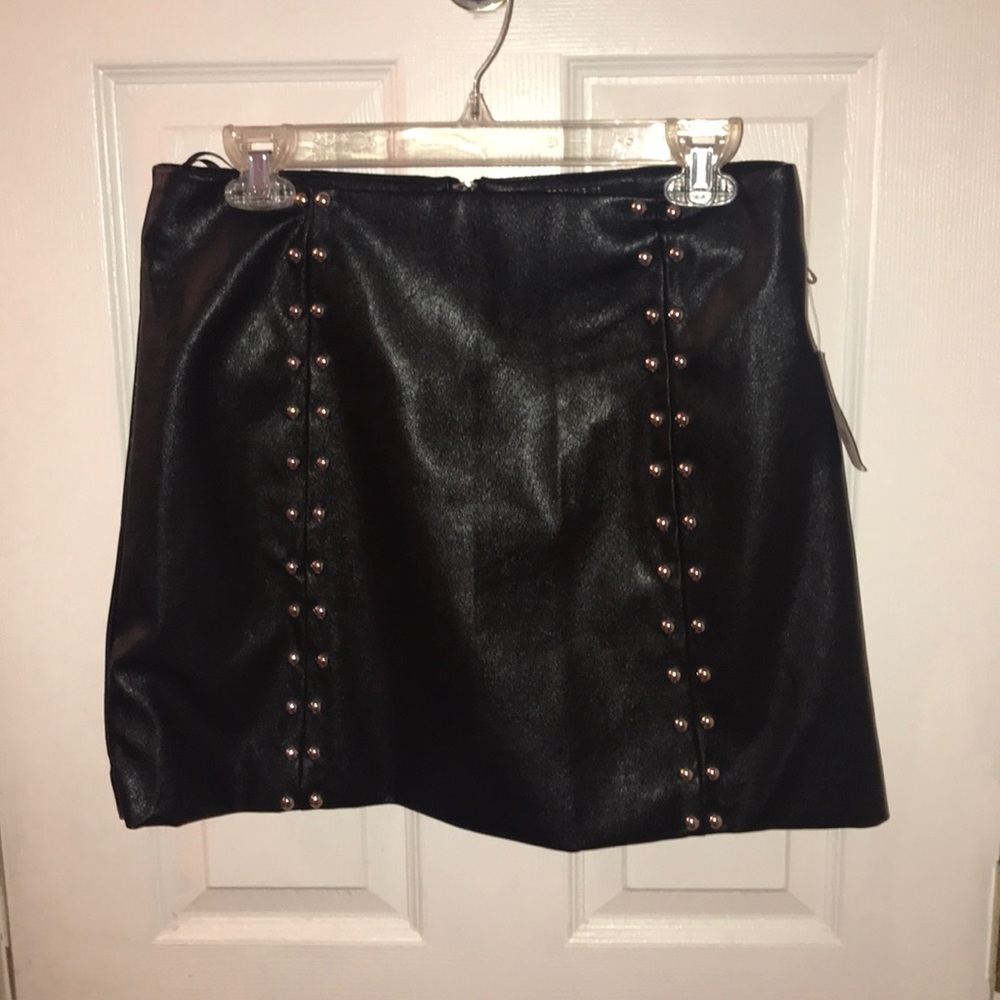 Studded Leather Skirt